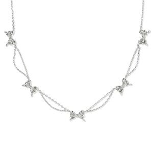 NWT Kendra Scott Bow Silver Strand Necklace